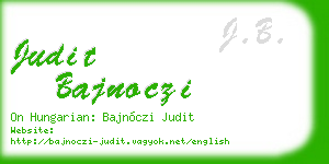 judit bajnoczi business card